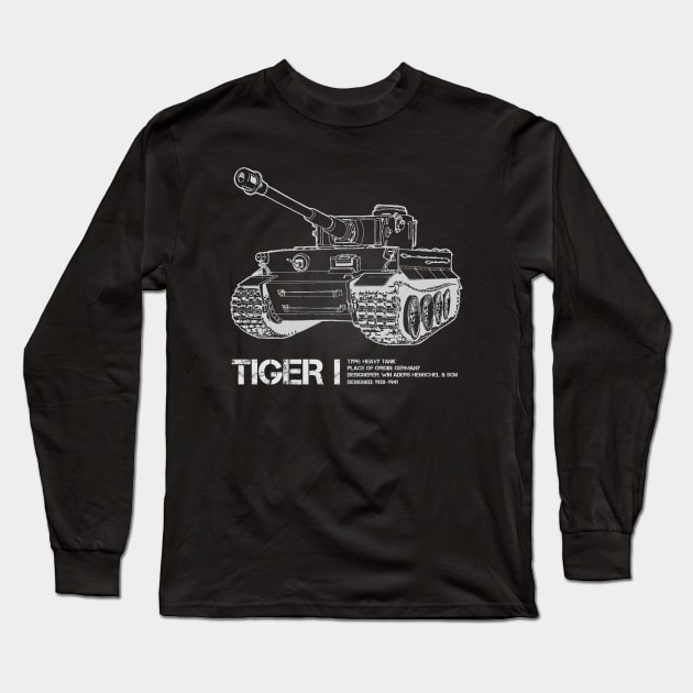 Tiger I | World War 2 Tank Long Sleeve T-Shirt by Distant War